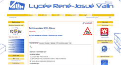 Desktop Screenshot of lycee-valin.fr